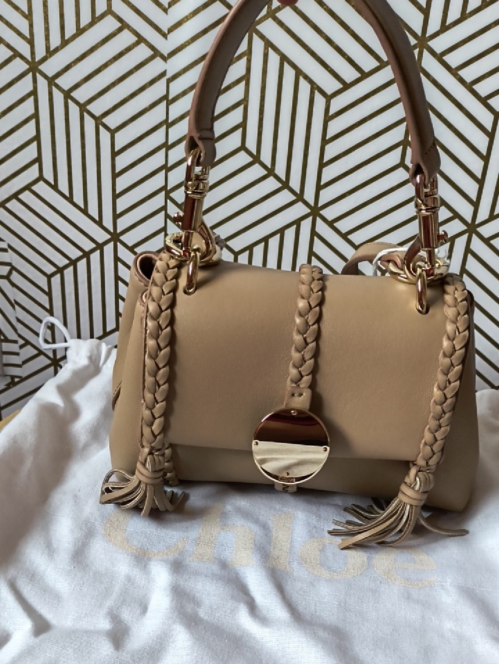 Chloe Mini Penelope Beige Braided Tassel